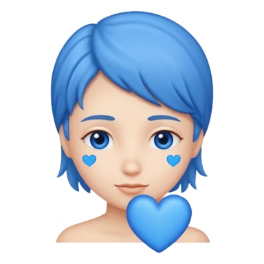 Head 🥰of love with blue hearts sticker