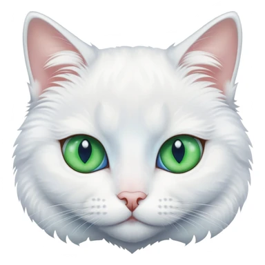 White cat with heterochromia sticker