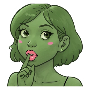 girl blowing kiss sticker