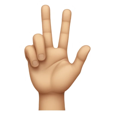 5 fingered hand, with the pointer finger and middle finger crossed  sticker