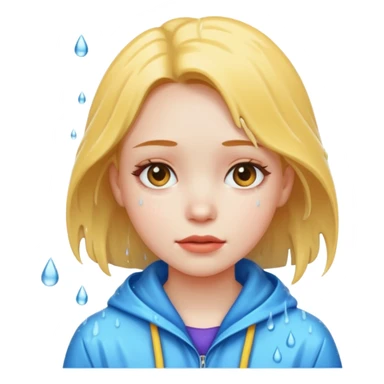 Uborka eső rá esik a lányra sticker