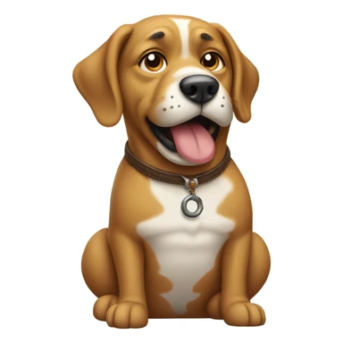 Dog smoking pipe sticker