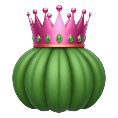 Green Opium pod with pink crown sticker