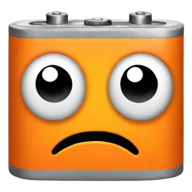 Orange battery feeling fear sticker