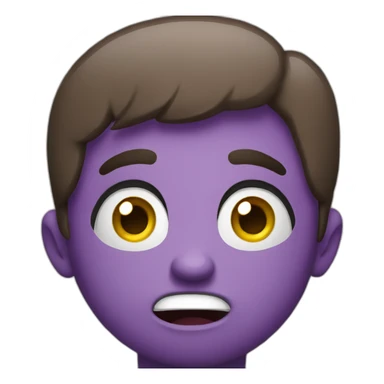 Shocked with a purple face but still laughing with tears from the eyes sticker