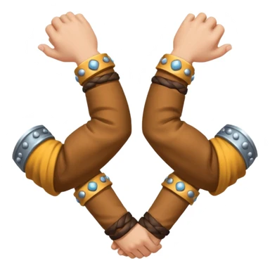 two arms holding each others forearms viking clasp style sticker