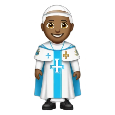 Pope Francis with the Olympique de Marseille jersey sticker