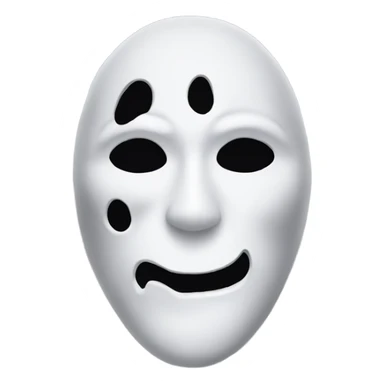 Ghost face mask sticker