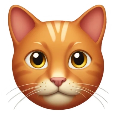  Red cat bald head sticker