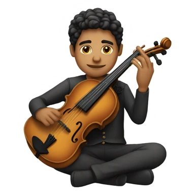 person playing strings (spanished dressed) sticker