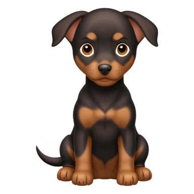 Dobermann puppy sticker