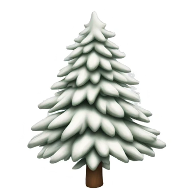  actual white fir christmas tree isolated.  sticker