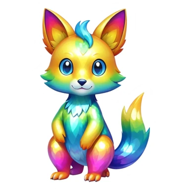  Colorful Shiny FurSona Fakemon Full Body sticker
