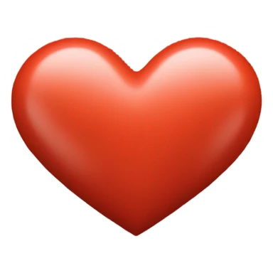 Vermilion color heart sticker