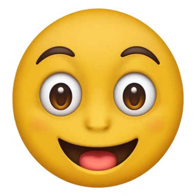 Make a dark and funny face of a yellow emoji and his eyes is looking silly and his mouth is also looking City I make it dark to look sticker