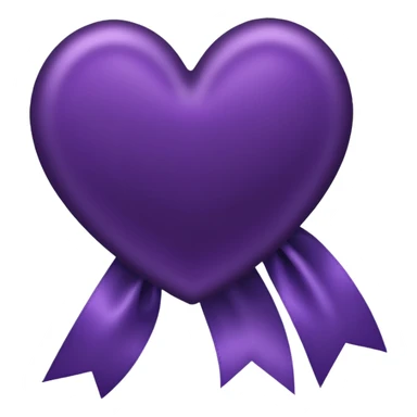 Dark purple herat with ribbon sticker