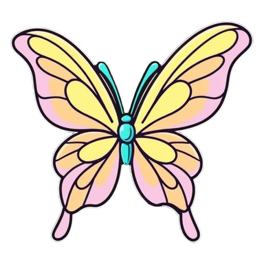 cute fairy wing with sparkles sticker