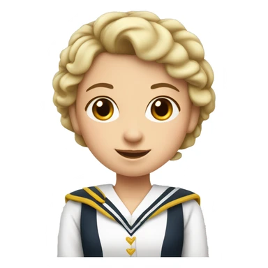 Niña de tez blanca con uniforme escolar sticker