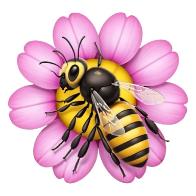 flower on bee sticker