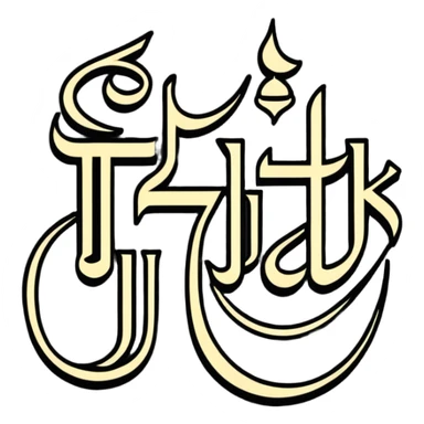حسیب (Haseeb) name in decorative Arabic calligraphy sticker