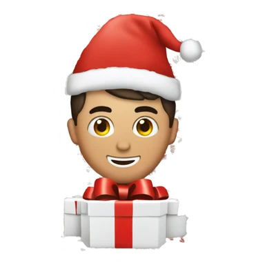 cristiano ronaldo with santa hat sticker