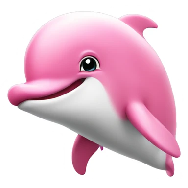 Happy pink dolphin sticker