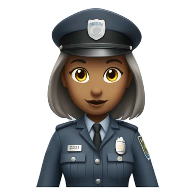 grey girl rabbit police sergeant sticker