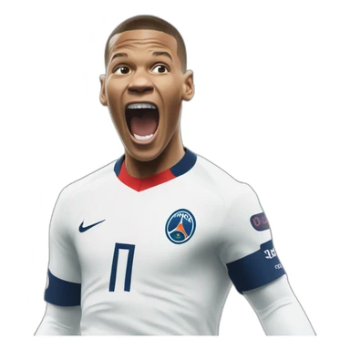 Kylian Mbappé celebrating goal sticker