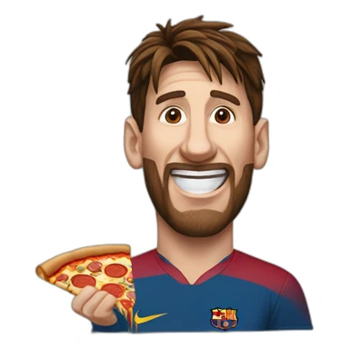 lionel-messi-eat-pizza sticker