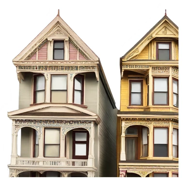 Painted ladies San Francisco sticker