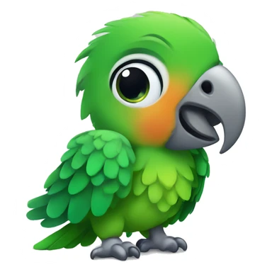 Cute baby parrot sticker