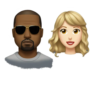 Kanye west and Taylor swift  sticker