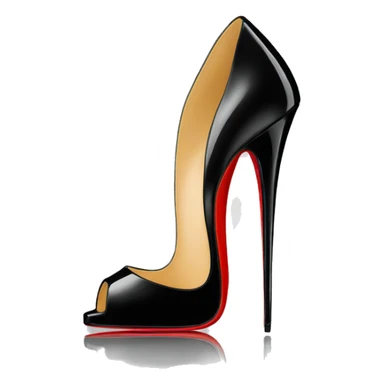 High heel black patent louboutin sticker