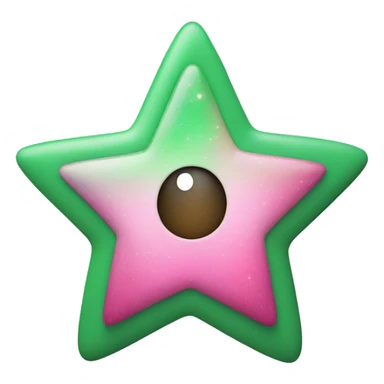 star, green, universe, pink sticker