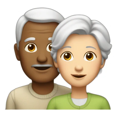 older couple sticker