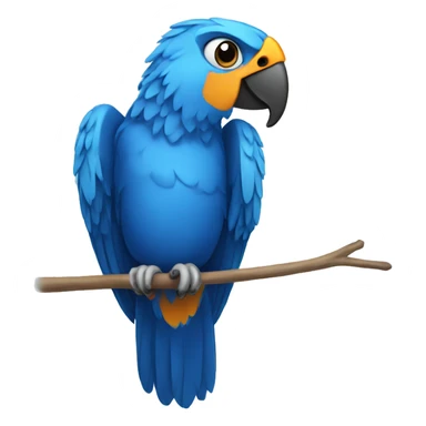 A blue parrot  sticker