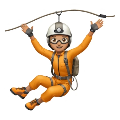 extreme sports lover face bungee jumping sticker