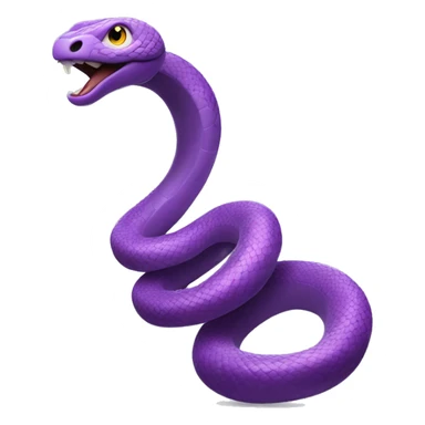 A purple snake dancing enthusiastically, energetic and lively. sticker