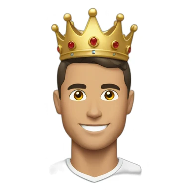 Cristiano Ronaldo with a crown sticker