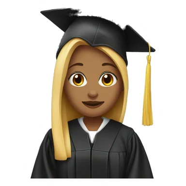 Girl graduation gown sticker
