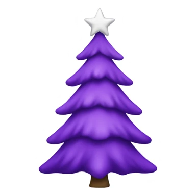 Purple Christmas tree sticker
