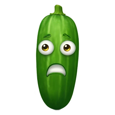 Cucumber with eyes and noise  sticker