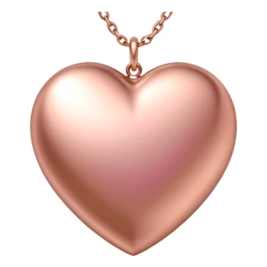 Simple elegant rose gold heart, metallic pink-gold finish sticker