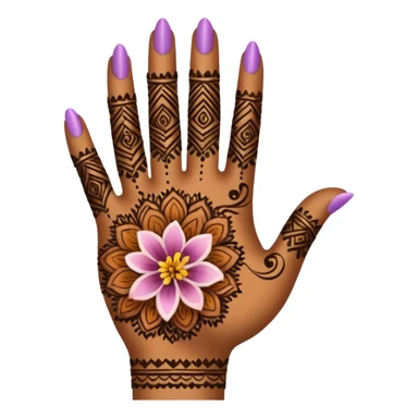 Mehndi hand sticker