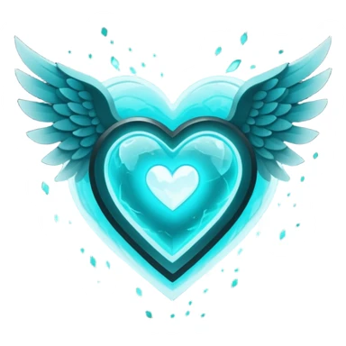 Minecraft Sculk Soul inside a winged dark cyan heart sticker