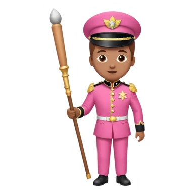 Parade Marchers, drum major, pink uniform sticker