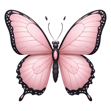 light pink butterfly with open wings sticker