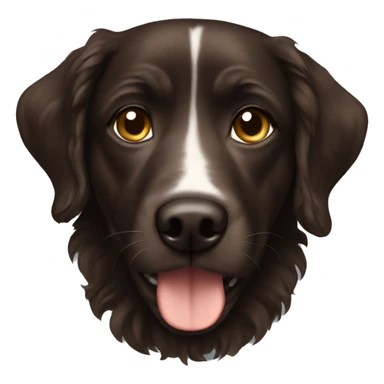 Dark brown wavy short haired dog sticker