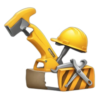 A construction tools sticker