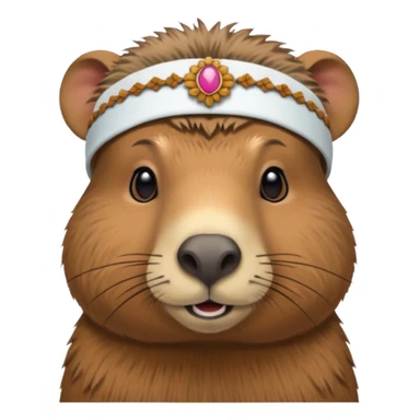 Capybara with Maya headban sticker